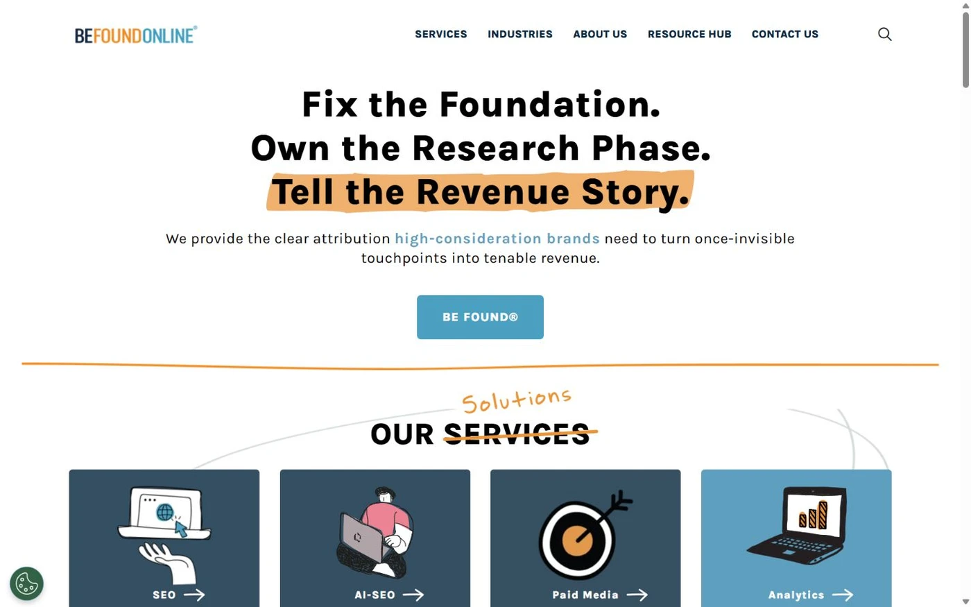 Be Found Online homepage