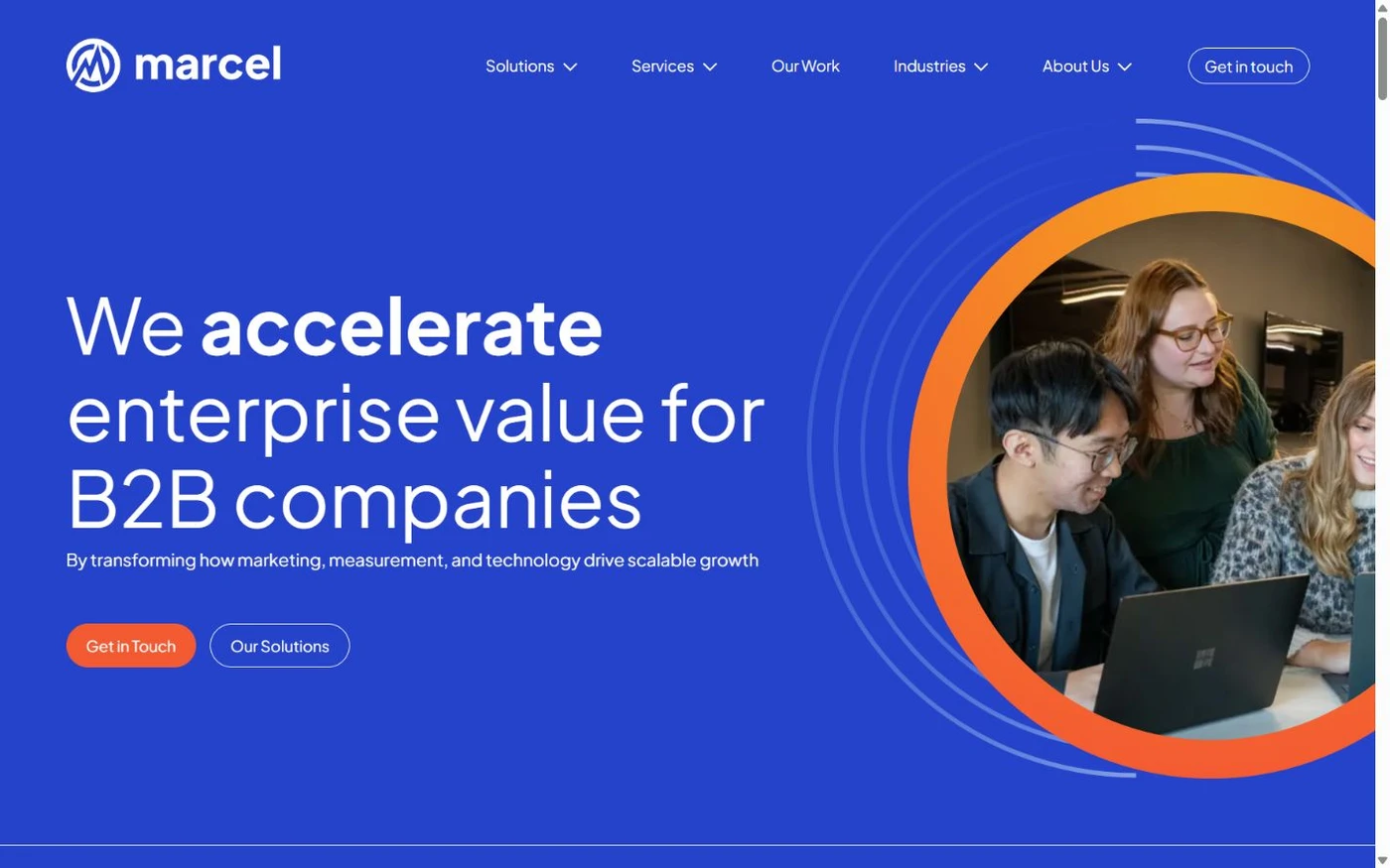 Marcel Digital homepage
