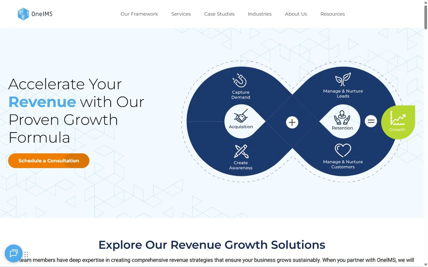 OneIMS homepage
