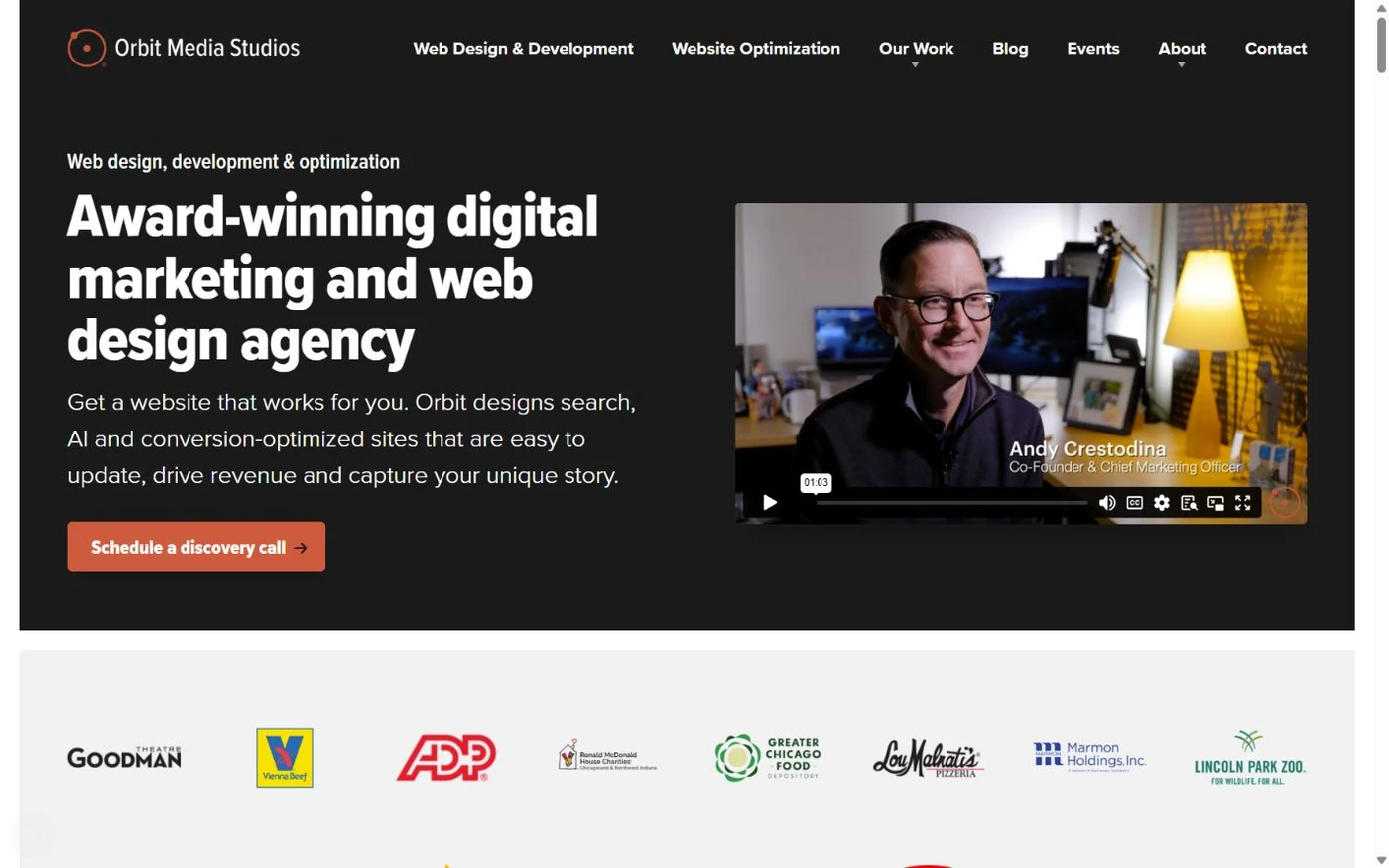 Orbit Media Studios homepage