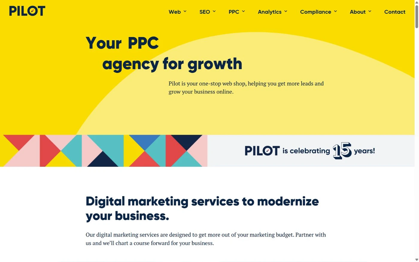Pilot Digital homepage