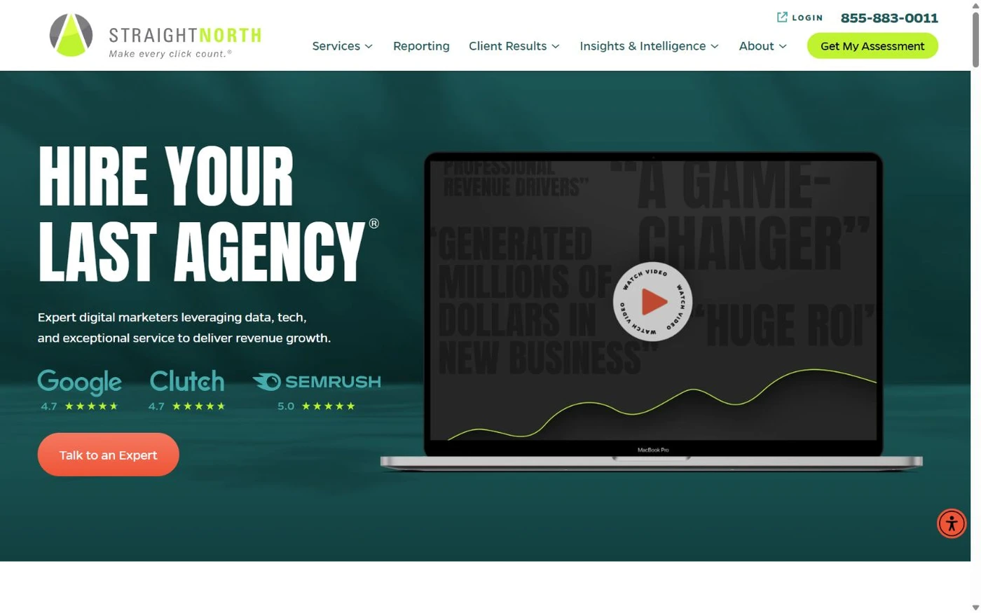 Straight North homepage