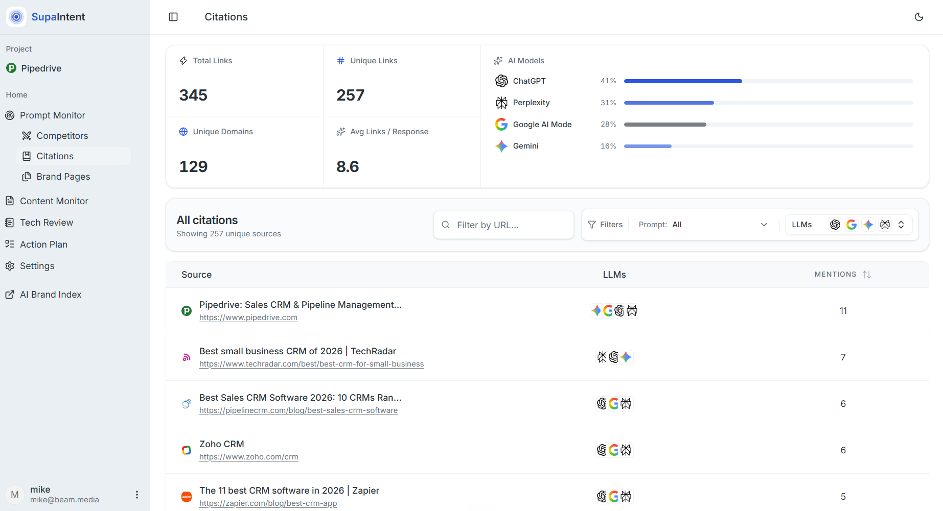 Citations product screen screenshot
