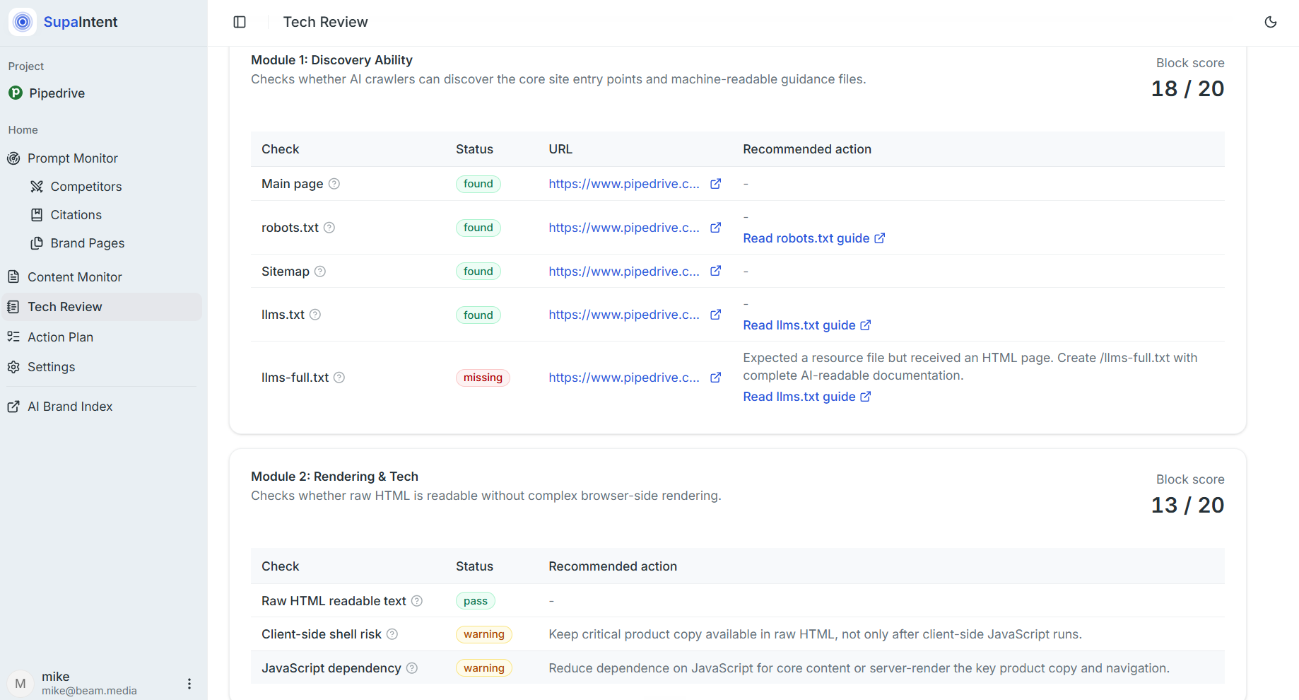 Tech Review product screen screenshot